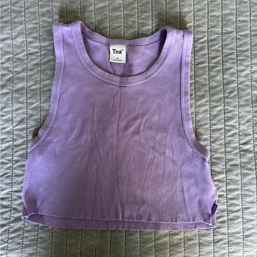 Aritzia TNA Lavender Cropped Tank